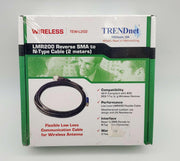 Trendnet TEW-L202 Reverse SMA Female To N-Type Male Cable 6.5ft Weatherproof 1