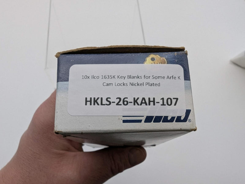 10x Ilco 1635K Key Blanks for Some Arfe K Cam Locks Nickel Plated 4