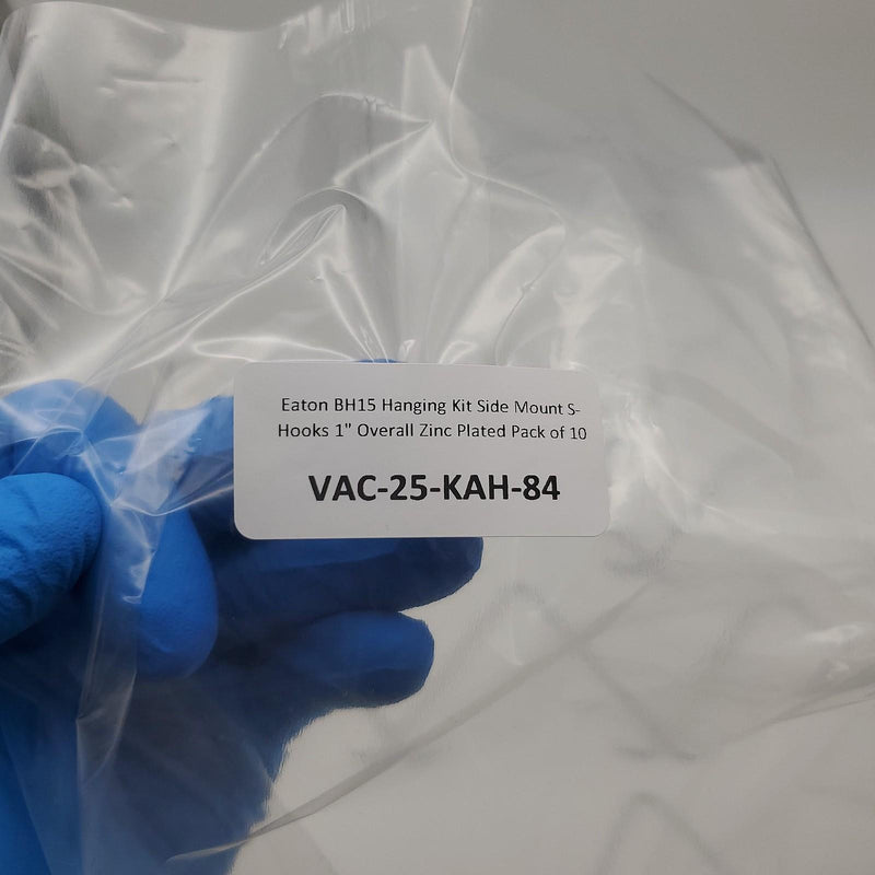 Eaton BH15 Hanging Kit Side Mount S-Hooks 1" Overall Zinc Plated Pack of 10 3