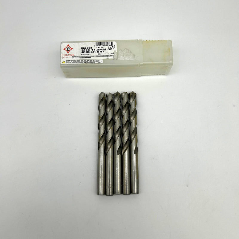 5pk Cle-Line C62903 Jobber Drill Bit 1898 11.2mm General Purpose HSS Bright