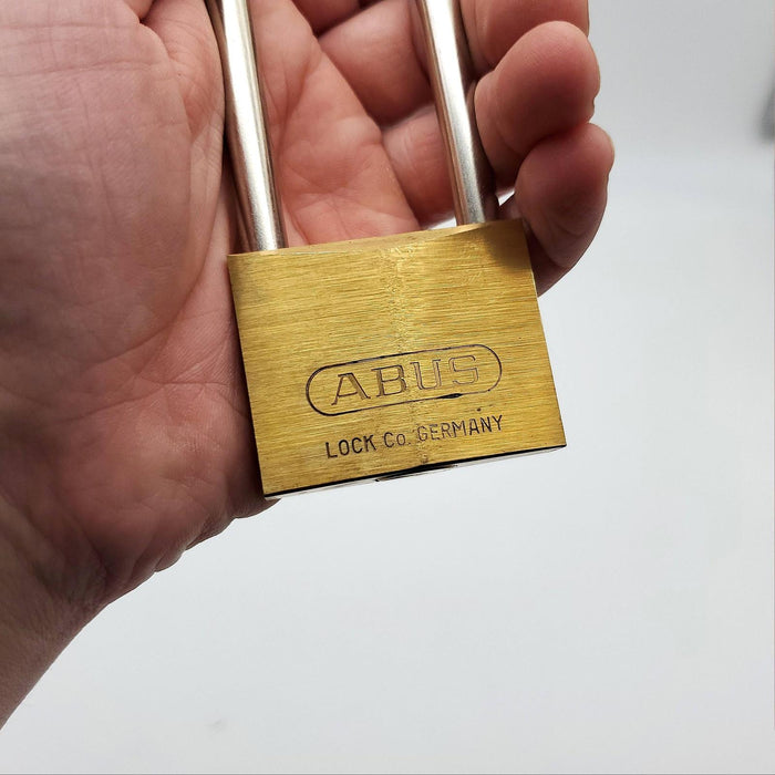 Abus No 85 / 50 Padlock 7-3/4"L x 0.30" D Shackle 2" Wide Body Solid Brass 3