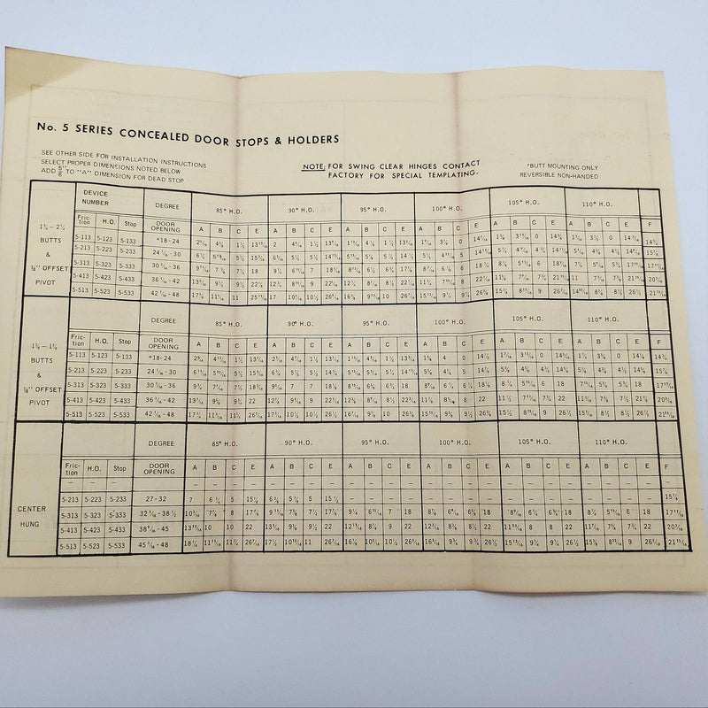Rixson 5-313 Door Holder Overhead Concealed Satin Brass Friction Checkmate #5 10