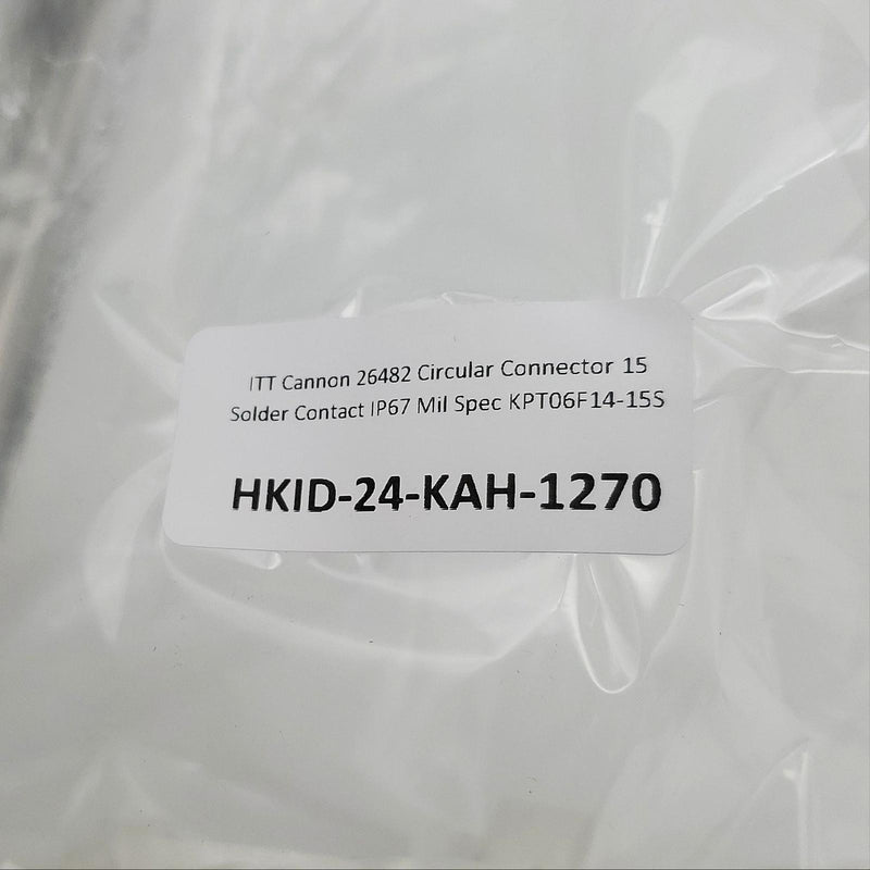 ITT Cannon 26482 Circular Connector 15 Solder Contact IP67 Mil Spec KPT06F14-15S 10