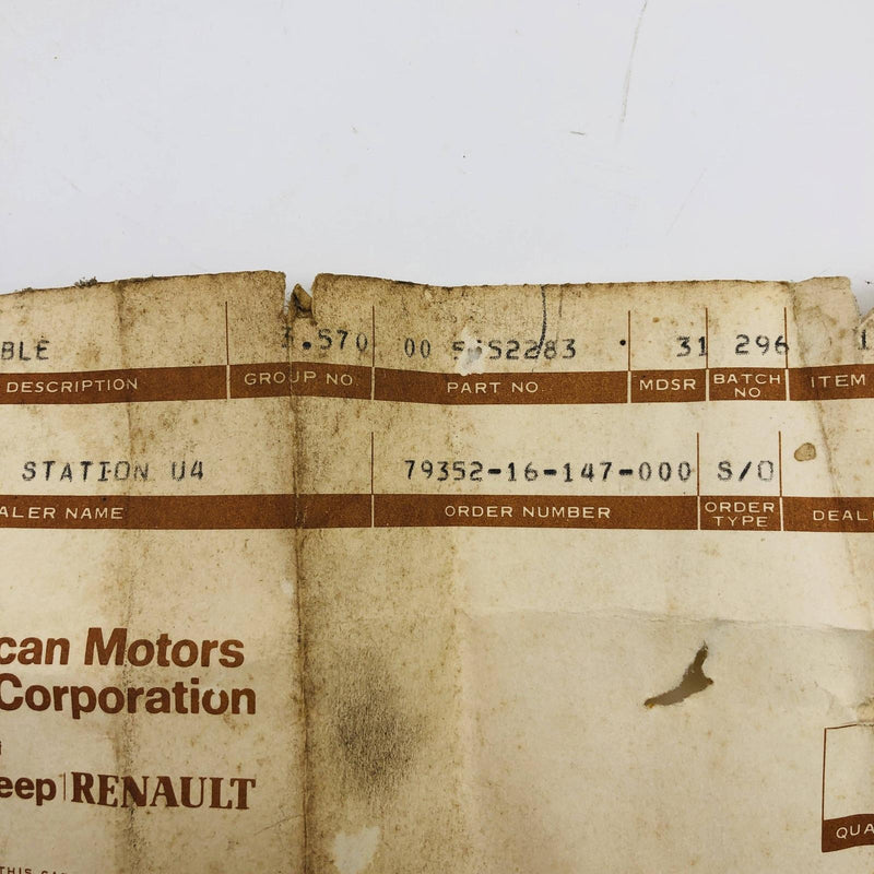 AMC Jeep 5752283 Cable Speedometer Group 3.570 OEM New Old Stock NOS Open 4