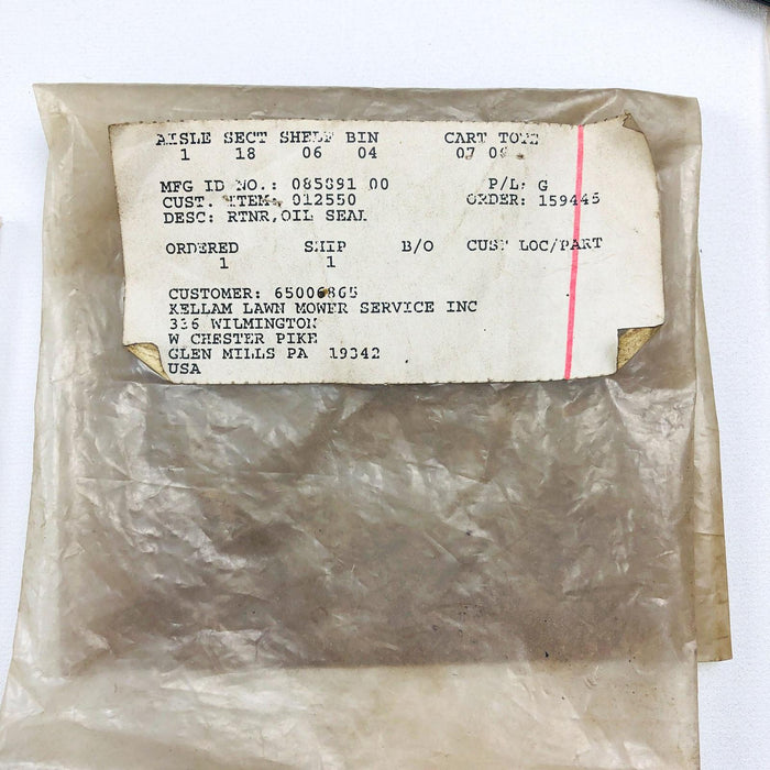 Gravely 08589100 Retainer Oil Seal OEM NOS Replaces 012550 Loose 2