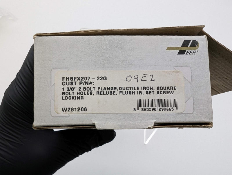 Peer FHSFX207-22G Flange Mount Bearing Unit 1-3/8" Bore 3.9375" Bolt Center 5