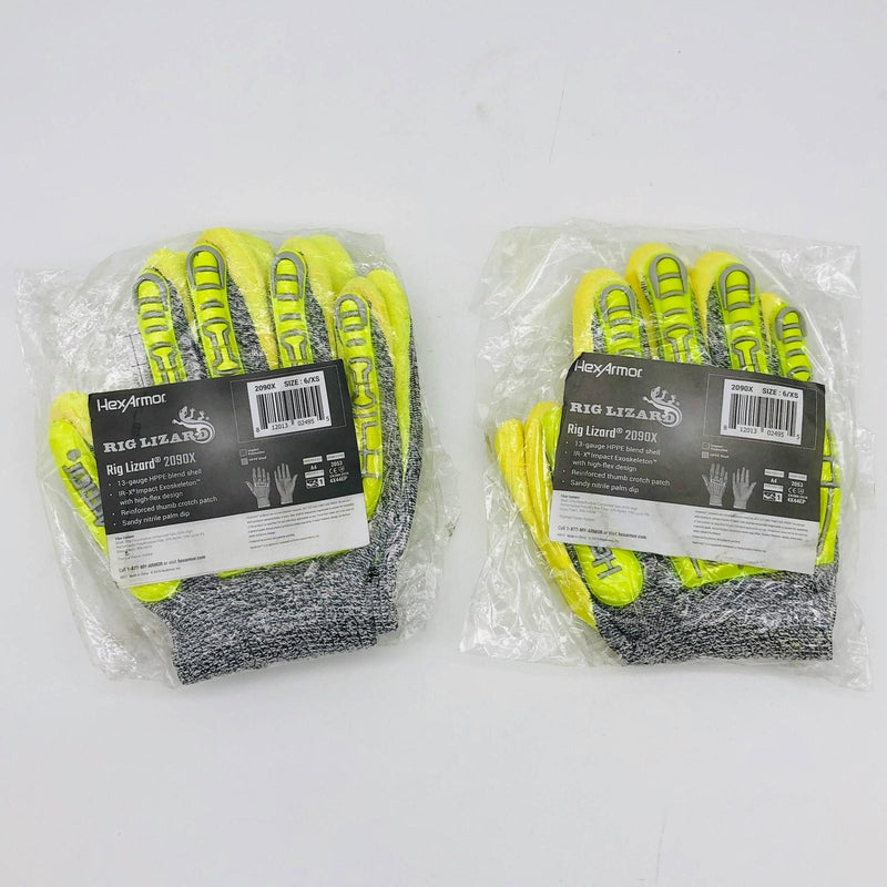 HexArmor 2090X-XS Work Glove Size XS/ 6 Rig Lizard Thin Lizzie A4 2 Pairs 1