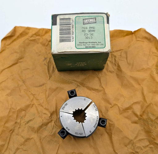 Hardinge M16 23/32" Round Serrated Collet Pads 3-Segment for M-Series Collet 1