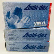 PIP 64-V2000 Disposable Vinyl Gloves Large Powdered Latex Free Ambi-Dex 3 Boxes 1