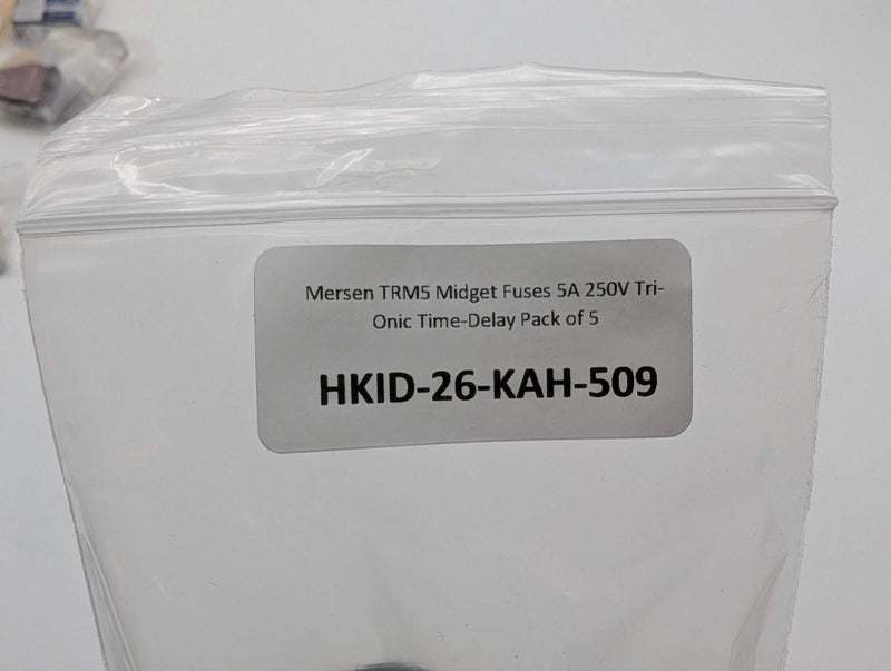 Mersen TRM5 Midget Fuses 5A 250V Tri-Onic Time-Delay Pack of 5
