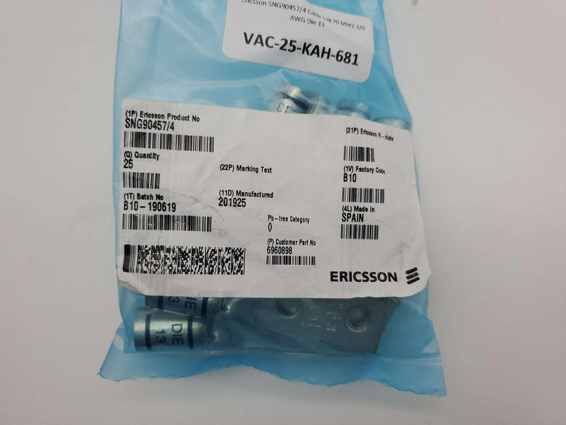 Ericsson SNG90457/4 Cable Lug 70 MM2 2/0 AWG Die 13 4