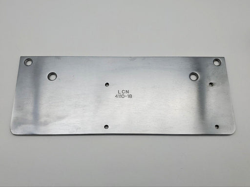 LCN 4110-18 Satin Chrome Door Closer Bracket Mounting Plate for 4110 Closers 1