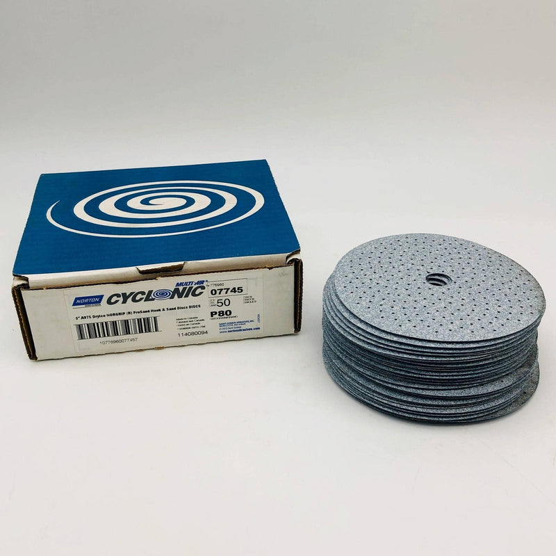 Norton 07745 Sanding Disc 5 x 11/16 P80-C A975 Multi-Air Cyclonic H and L 50pk 1