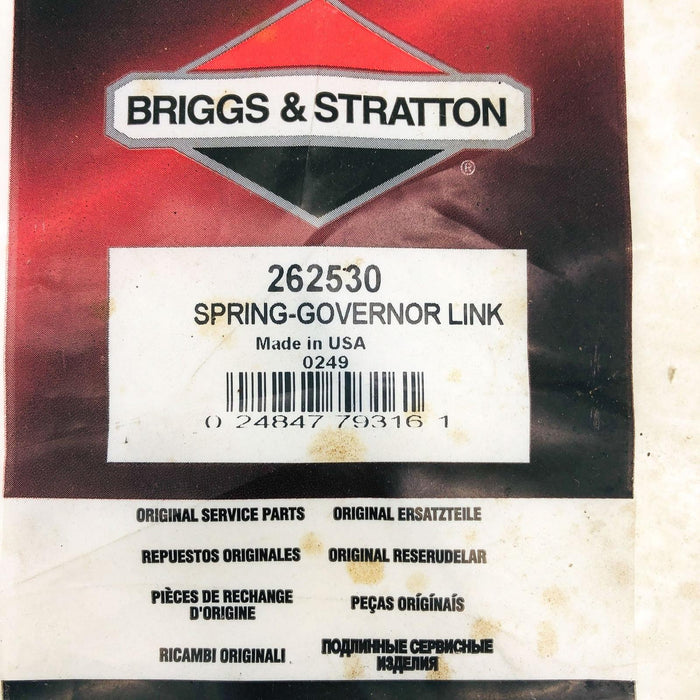 Briggs & Stratton 262530 Governor Link Spring OEM New Old Stock NOS Sealed 7