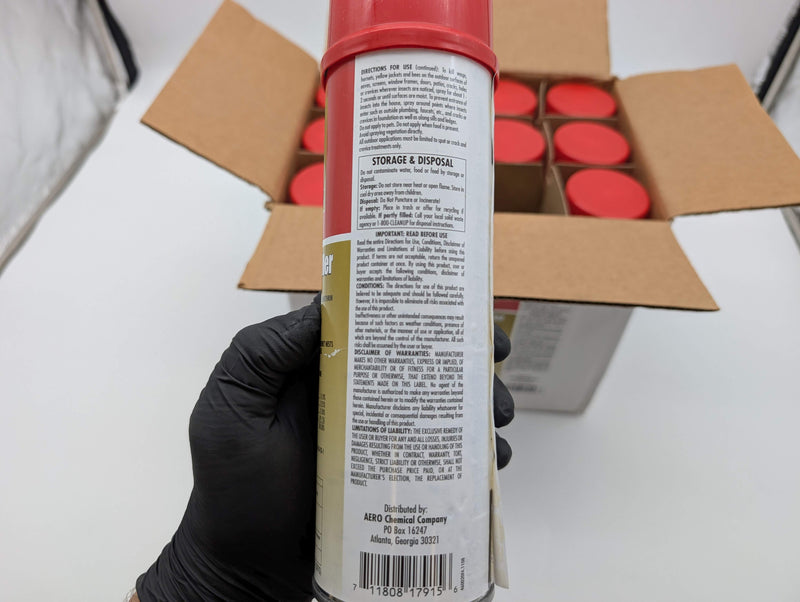 Aero Wasp & Hornet Killer Spray 14oz Aerosol Cans Sprays up to 20 Ft Pack of 12