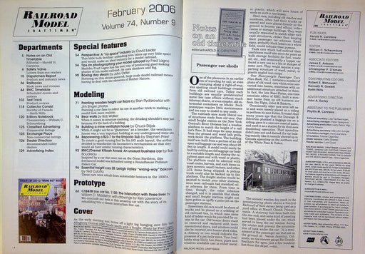 Railroad Model Craftsman Magazine February 2006 Vol 74 No 9 Model Railroad Tips 2