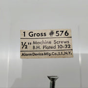 25x Ademco #576 Machine Screws 10/32" x 1/2" Long Slotted Nickel Plated USA Made 5