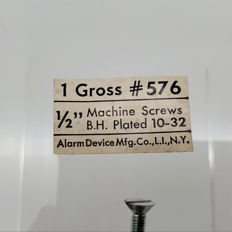 25x Ademco #576 Machine Screws 10/32" x 1/2" Long Slotted Nickel Plated USA Made 5