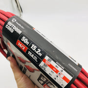Southwire 2408SW8804 Extension Cord Red 14/3 Gauge Conductor 50ft Indoor Outdoor 7