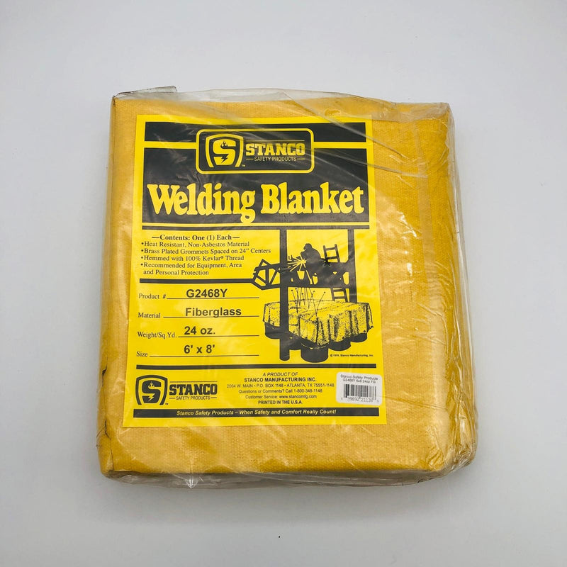 Stanco G2468Y Fiberglass Welding Blanket 24oz 6ft X 8ft Yellow 9