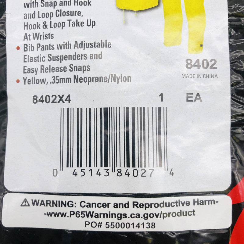 MCR Safety 8402 Rain Suit Size 4XL Limited Flammability Hooded Jacket Bib Pants 3