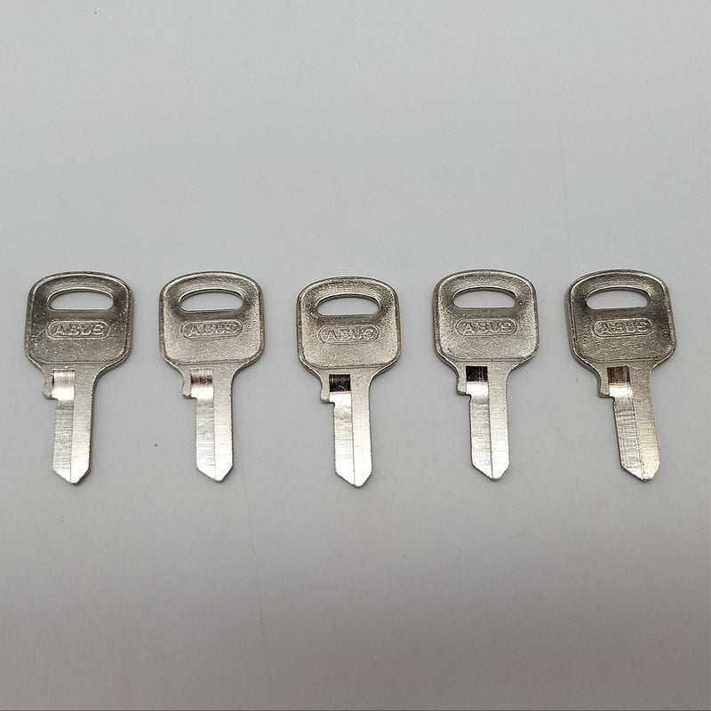 5x Abus 55/40 KB Padlock Key Blanks #90150 Nickel Plated Over Brass 4 Pin 3