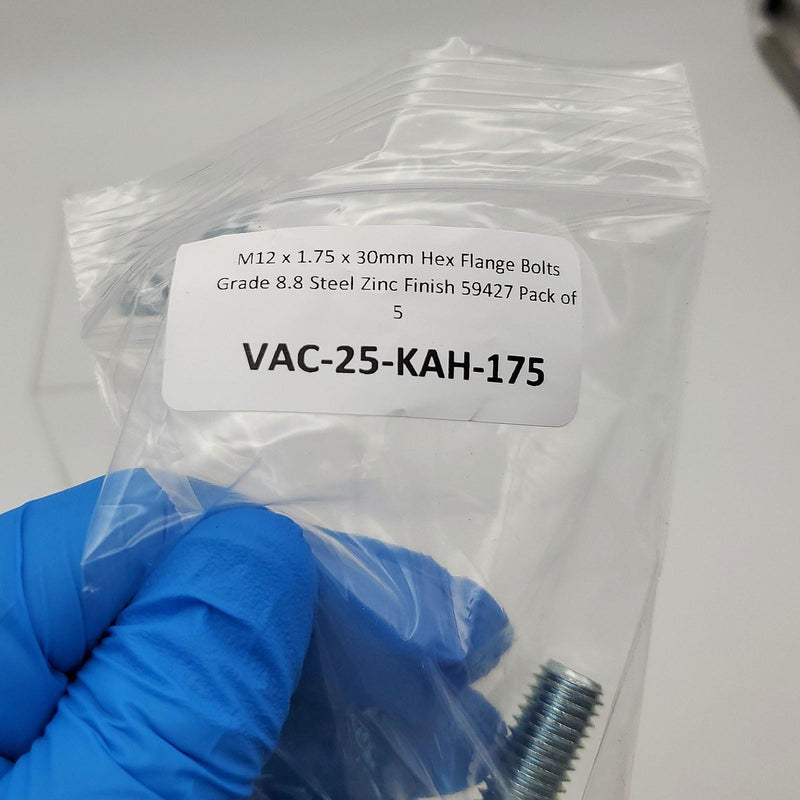 M12 x 1.75 x 30mm Hex Flange Bolts Grade 8.8 Steel Zinc Finish 59427 Pack of 5 4