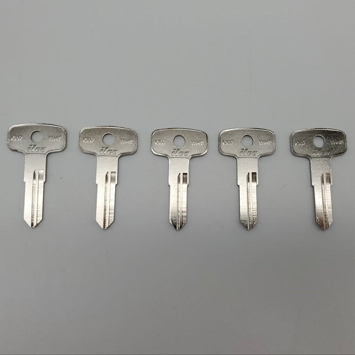 5x Ilco X107 Key Blanks YH45 EZ for Some Yamaha Motorcycles Nickel Plated NOS 3