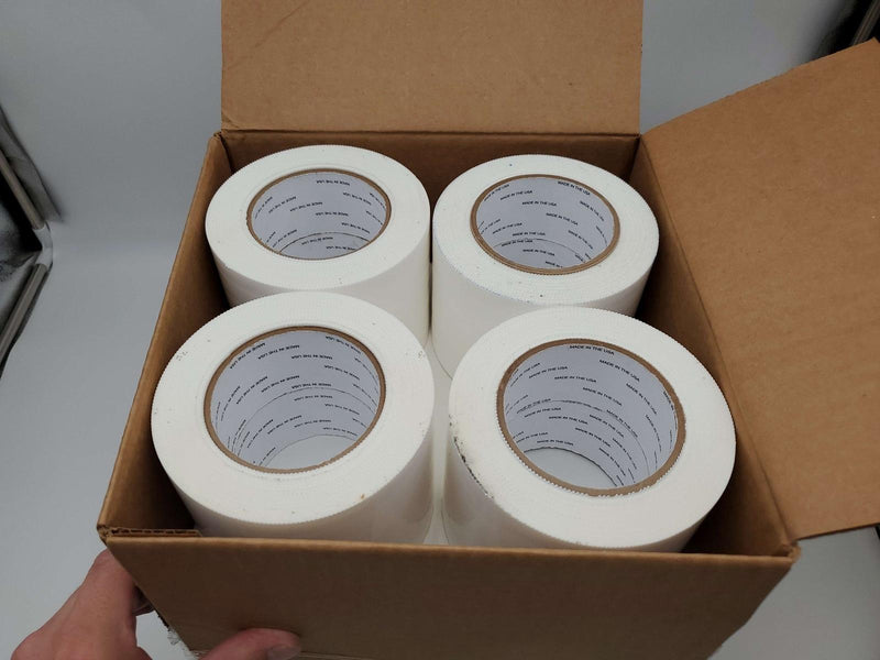 IPG White PE Film Sealing Tape 3.77" x 36 Yds 9 Mil PE89633WS Pack of 12 Rolls 2