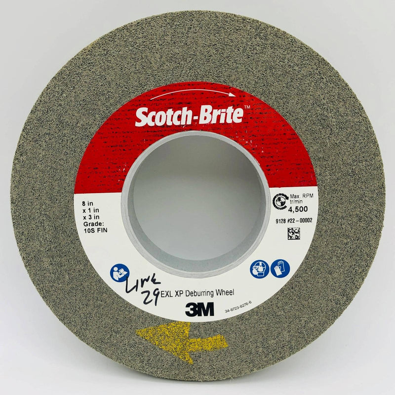 3M Scotch Brite 7000121102 Deburring Wheel 8x1x3 10S FIN EXL-XP 4500 RPM Max 1pc 1