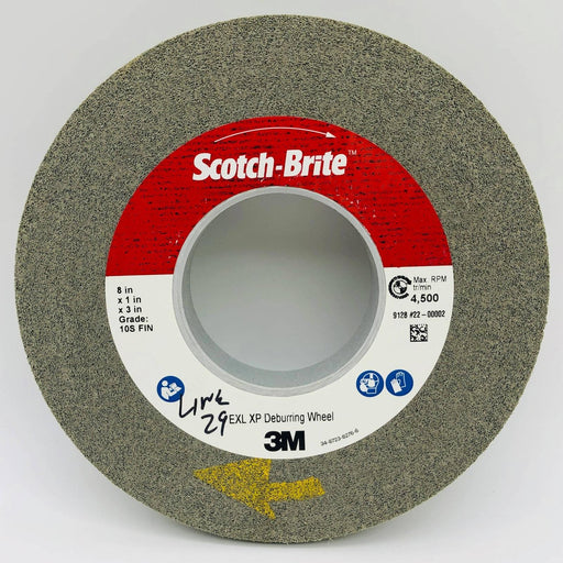 3M Scotch Brite 7000121102 Deburring Wheel 8x1x3 10S FIN EXL-XP 4500 RPM Max 1pc 1