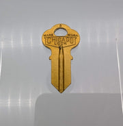 5x Chicago K7 Key Blanks Solid Brass Ilco 1041K Double Sided Cabinet Desk Locks 1