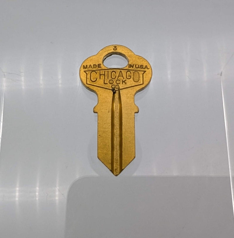 5x Chicago K7 Key Blanks Solid Brass Ilco 1041K Double Sided Cabinet Desk Locks 1