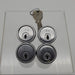 4x CompX Diebold C8160 Undercounter Locks Keyed Alike R15 & 2 Keys Satin Chrome 1