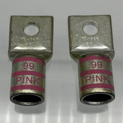2pk Thomas & Betts 58182 Copper Lug Std Brrl 5/8" 1-Hole Wire Sz 1325/24 Pink 99 1