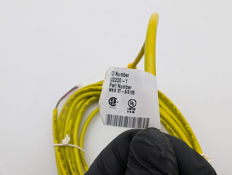 Turck WKB 3T-6/S105 1/2" MicroFast 3 Pin Female Cable 6 Meter U2230-1
