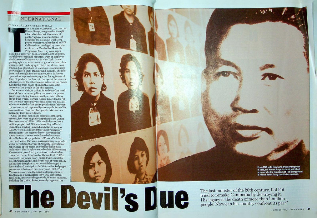 Newsweek Magazine June 30 1997 Cambodia Cambodian Genocide History Pol Pot 4