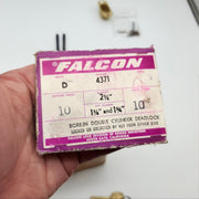 Falcon Deadbolt Double Cylinder Satin Bronze 2-3/4" Backset D4371 Heavy Duty 12