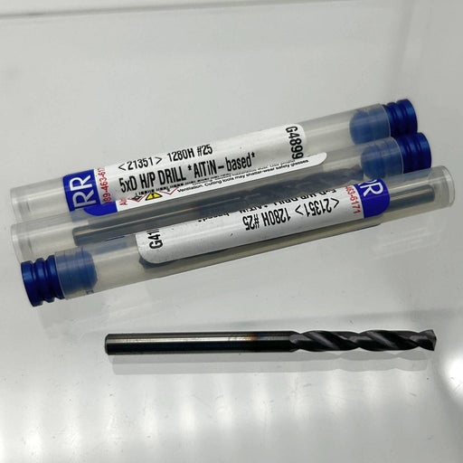 Garr 21351 1280H High Performance Jobber Drill Bit .1495in No 25 Carbide 3pk 1