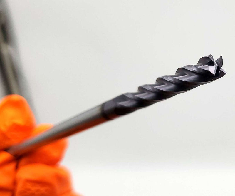 1/4" End Mill 4 Flute 1-1/2" LOC 6" OAL Carbide Exactek 4412541 1