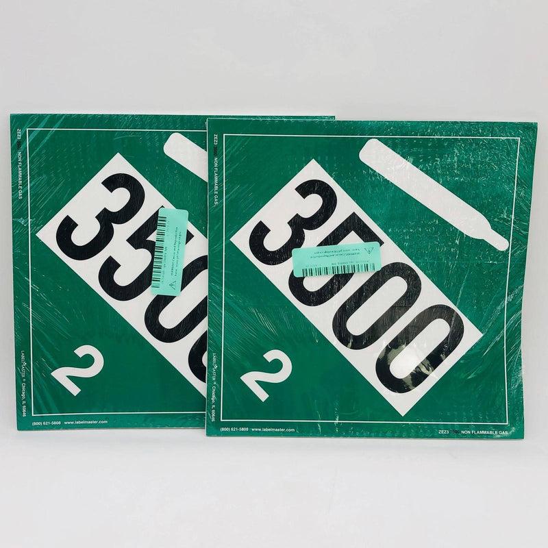50pk LabelMaster ZEZ33500 Non Flammable Gas Placard UN3500 E-Z Removable Vinyl 4