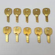 10x National D-8794 Key Blanks for Cabinet Locks Brass 5 Disc NOS 3