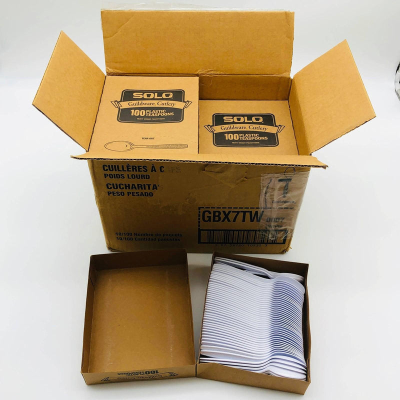 Solo Dart GBX7TW-0007 Teaspoon Disposable Spoon Heavy Weight PS Case of 1000 1
