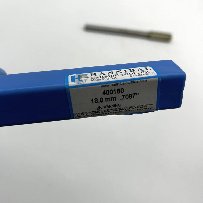 Hannibal 400180 Reamer Straight Shank and Flute Type 400 0.7087/18mm 9/16 Shank