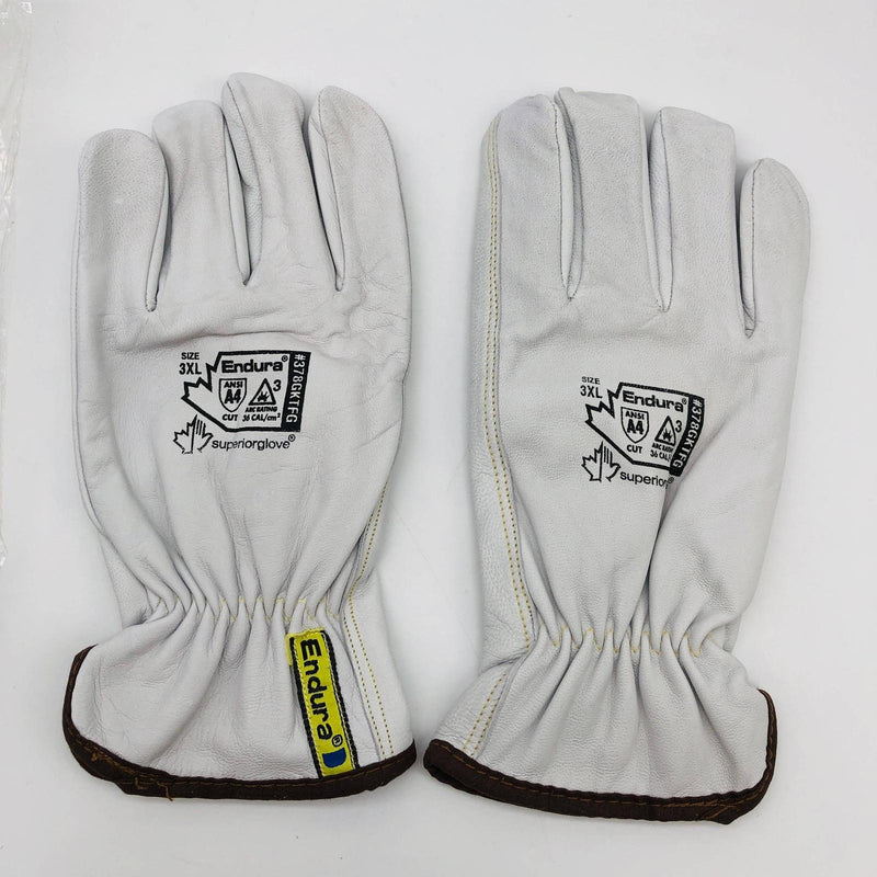 Superior 378GKTFG-3XL Leather Driver Glove Sz 3x Endura Goat Grain Arc Flash 1pr 3