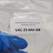 Bussmann AGC-25-R Fuses 25A 32V Fast Acting Glass Pack of 10 4