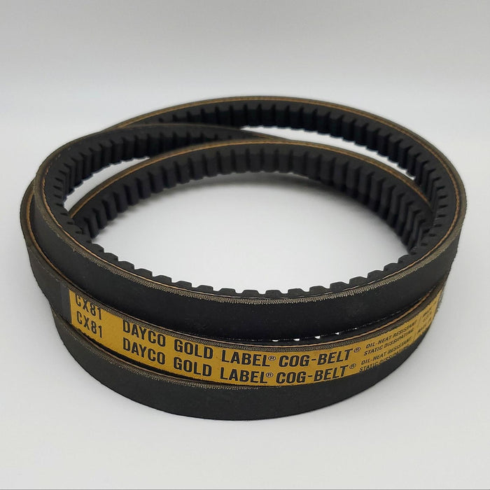 Dayco CX81 Belt Gold Label Cogged 7/8" Wide 85" Len 17/32" Thick CX Section 1