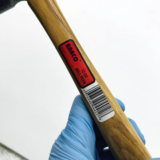 Barco 04412 Ball Peen Hammer 12oz 13in OAL Wood Handle Forged High Carbon Steel 2