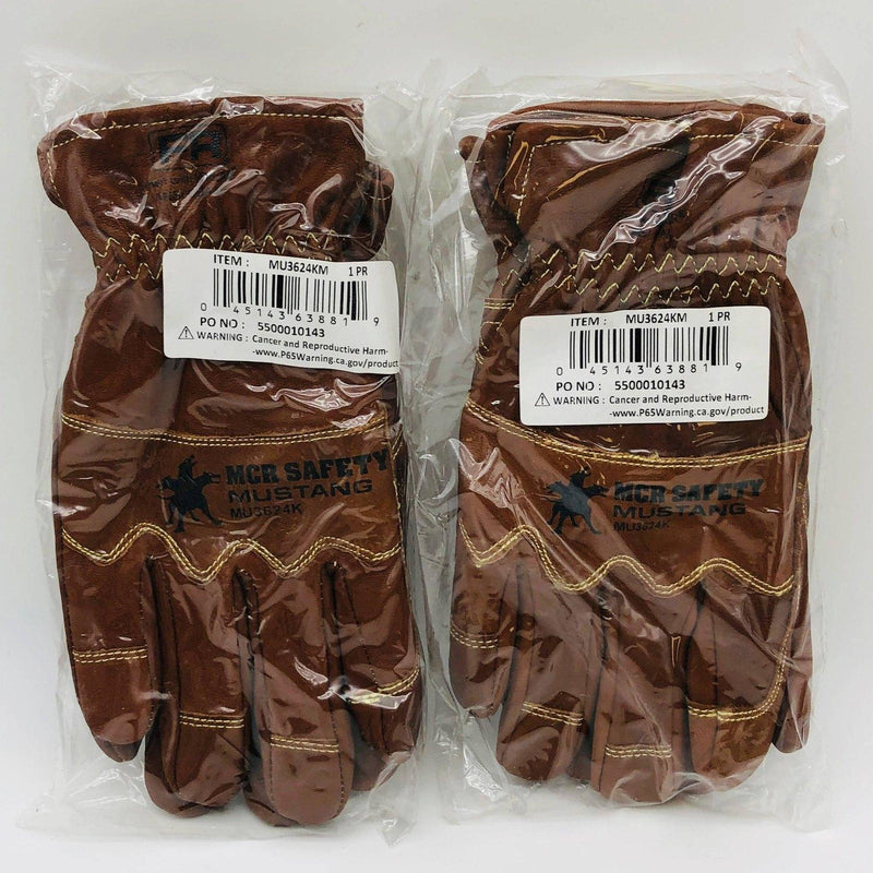 MCR Safety MU3624KM Driver Glove Medium Goat Grn Dbl Palm Lined Wing Thumb 2 Prs 1