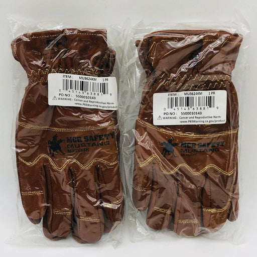 MCR Safety MU3624KM Driver Glove Medium Goat Grn Dbl Palm Lined Wing Thumb 2 Prs 1